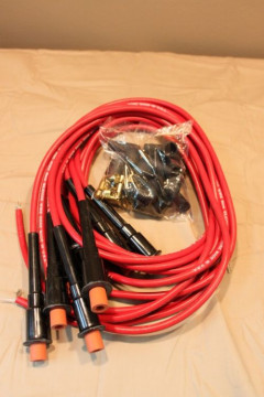 75287  RED  Taylor 8MM  HEMI WIRES   Taylor Magneto  Solid Core Stainless Wires for Magnetos